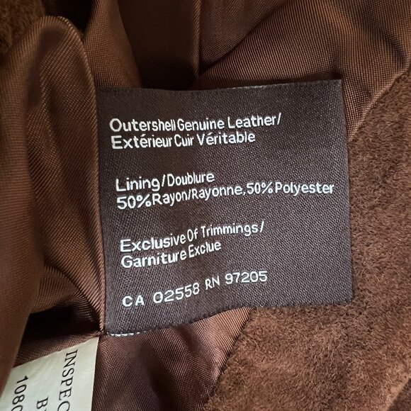 Vintage Suede Leather Boho High Rise Waisted Slit Column Hippie Bohemian 90s Y2K - Picture 7 of 9